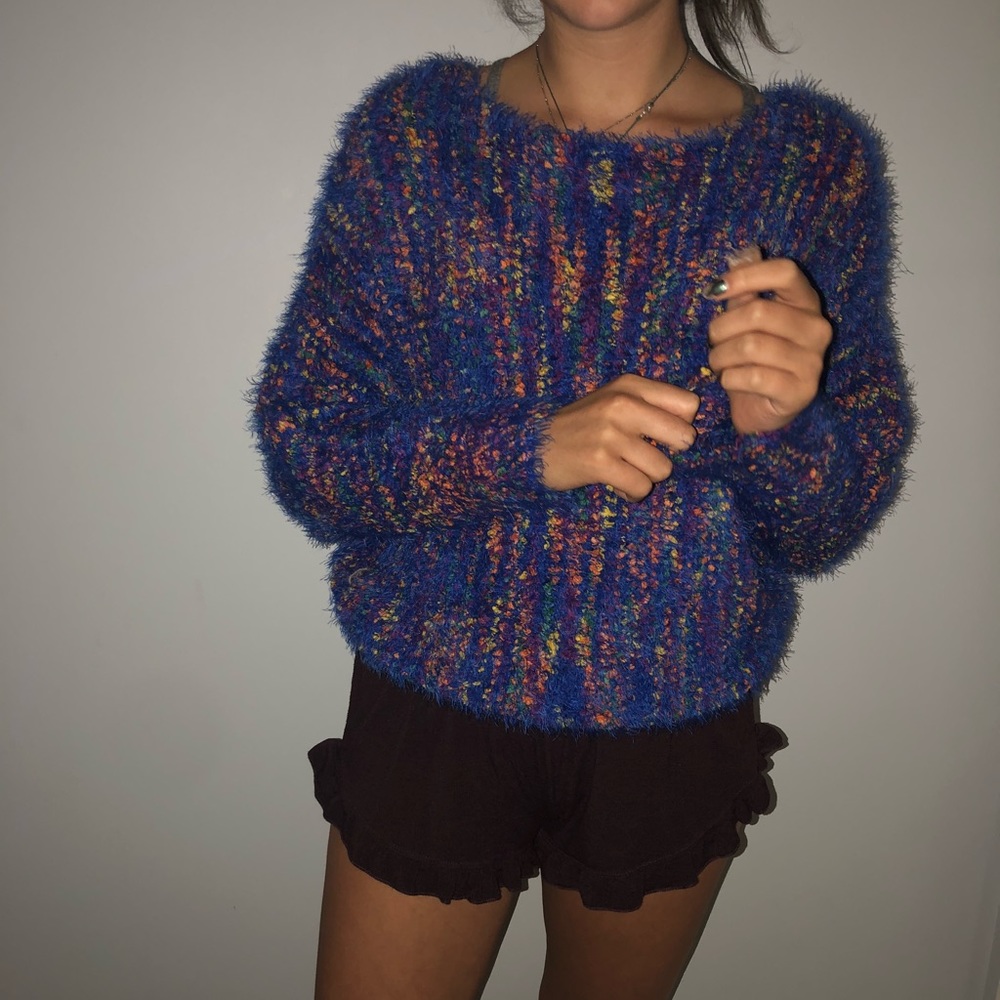 Fluffy Multicolored Sweater